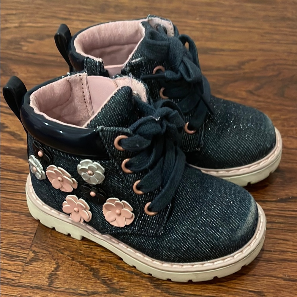 Denim style boot for baby
